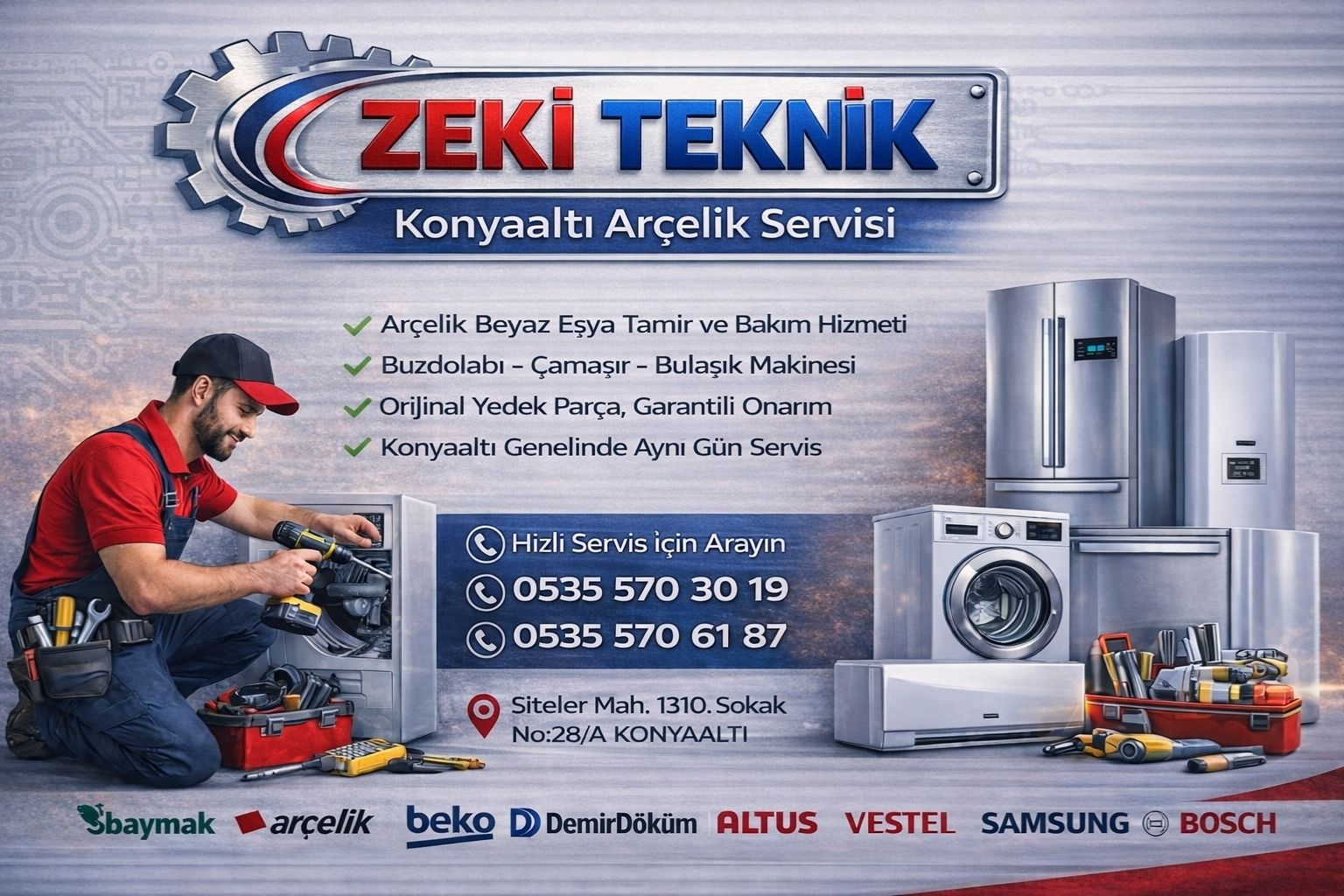 konyaaltı arçelik servisi
